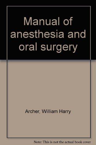 Algopix Similar Product 18 - Manual of anesthesia and oral surgery