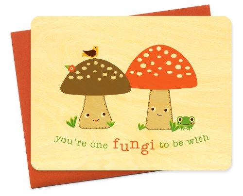Algopix Similar Product 12 - Youre a Fungi Wood Love Card by Night