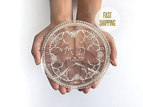 Algopix Similar Product 19 - Monogram Ring Pillow Ring Bearer