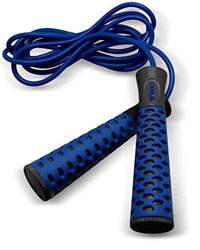 Algopix Similar Product 11 - TKO Soft Grip Jump Rope (Black/Blue)