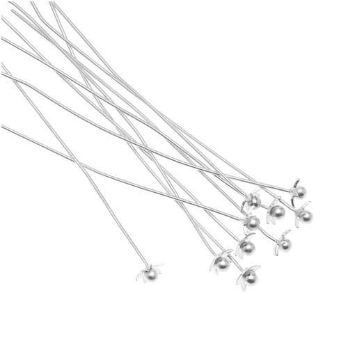 Algopix Similar Product 3 - Beadalon Silver Plated Star Ball Head