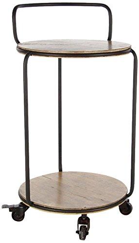 Algopix Similar Product 13 - Benzara Exquisite Metal Wood Tea Cart