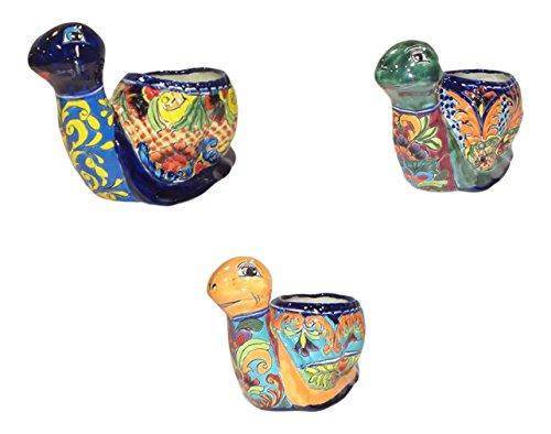Algopix Similar Product 4 - Talavera Colors Snail Planter