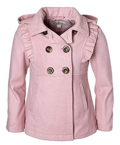 Algopix Similar Product 5 - Cremson Girls Wool Blend Hooded Ruffle