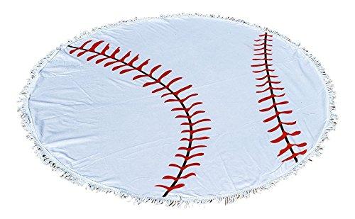 Algopix Similar Product 11 - Round Beach Towel Blanket  Baseball