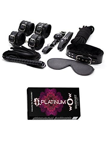 Algopix Similar Product 17 - Black 9 Pc Bondage and Restraint Kit