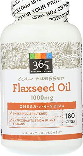 Algopix Similar Product 5 - 365 Everyday Value, Flaxseed Oil, 180 ct