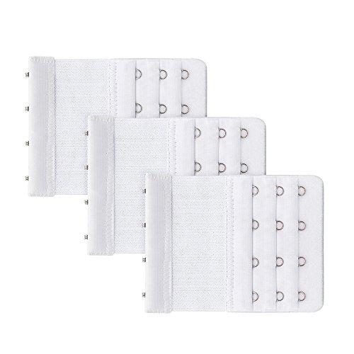 Algopix Similar Product 9 - Qiker Bra Extender 4 Hooks 3Pcs Strap