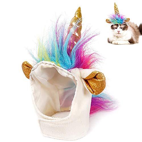 Algopix Similar Product 13 - Ausein Pet Unicorn Hat for Cats Kitty