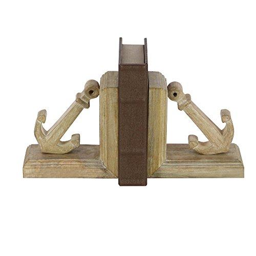 Algopix Similar Product 12 - Benzara Striking Wooden Nautical Bookend