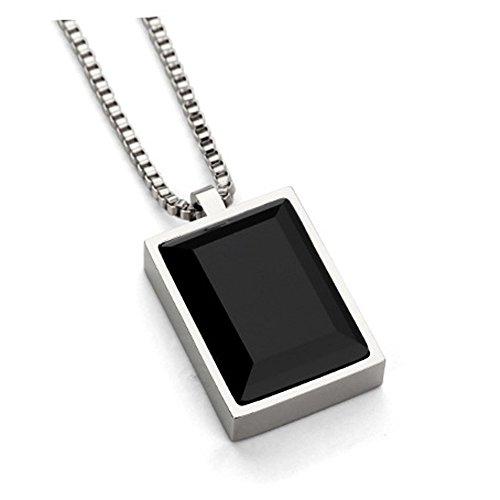 Algopix Similar Product 14 - MCSAYS Luxury Black Square Gem Small
