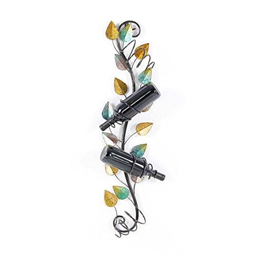 Algopix Similar Product 5 - Benzara Botanical Leaf Wine Rack