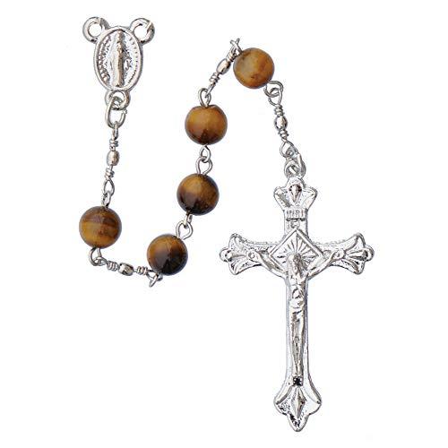 Algopix Similar Product 1 - 5 Decade Tiger Eye Round Bead 6mm Rosary