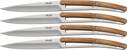 Algopix Similar Product 11 - Deejo Steak Knives Mirror Olive Wood