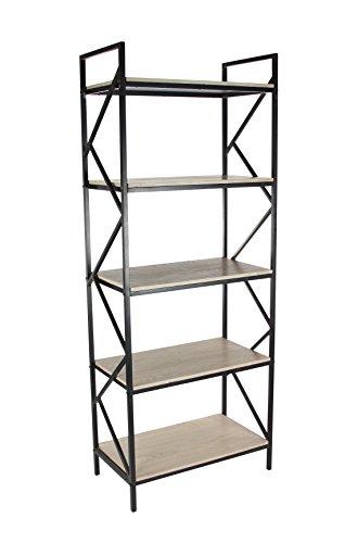 Algopix Similar Product 1 - Benzara Classy Metal Wood Shelf