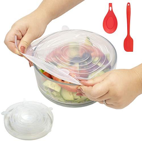Algopix Similar Product 17 - 6 Pack Silicone Stretch Lids  Fits