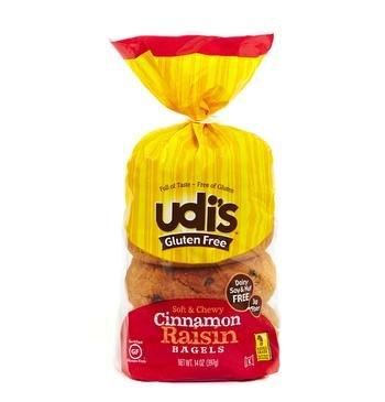 Algopix Similar Product 6 - Udis Gluten Free Cinnamon Raisin Bagel