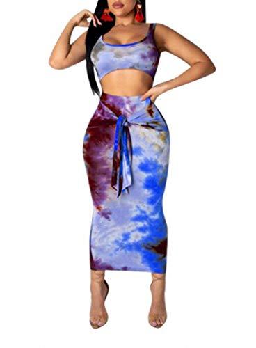 Algopix Similar Product 17 - Remelon Womens Sexy Sleeveless Tie Dye