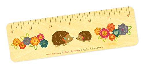 Algopix Similar Product 10 - Hazel Hedgehog Wood BookmarkRuler by