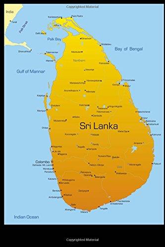 Algopix Similar Product 11 - Map of Sri Lanka Journal 150 page