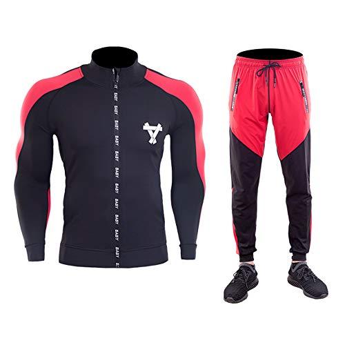 Algopix Similar Product 4 - QJKai Casual Sports Suit Mens Autumn