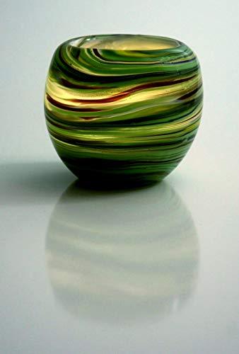 Algopix Similar Product 8 - IMPULSE! Swirl Green Votives, Set of 3