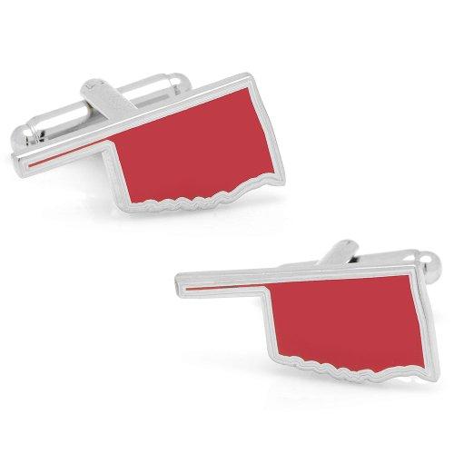 Algopix Similar Product 17 - Red Oklahoma Cufflinks