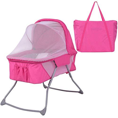 Algopix Similar Product 19 - Costzon Baby Bassinet Foldable Rocking