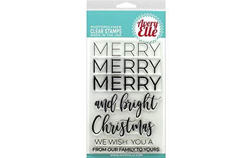 Algopix Similar Product 11 - Avery Elle ST-18-27 Clear Stamps Merry