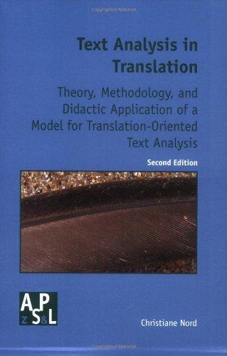 Algopix Similar Product 14 - Text Analysis in Translation Theory