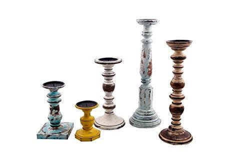 Algopix Similar Product 10 - Benzara BM41141 Wooden Pillar Shaped