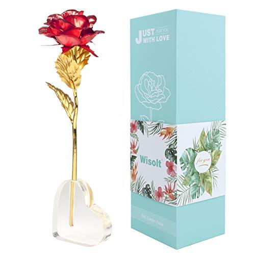Algopix Similar Product 4 - Wisolt 24K Gold Rose Flowers New