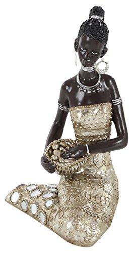 Algopix Similar Product 2 - Benzara Polystone Sitting African Lady