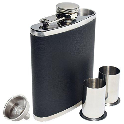 Algopix Similar Product 15 - Ivation Hip Flask 6 Ounce with Faux