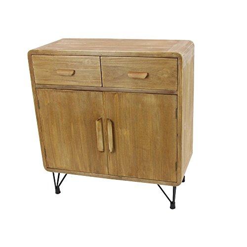 Algopix Similar Product 13 - Benzara Retro 2 Drawer 2 Door Accent