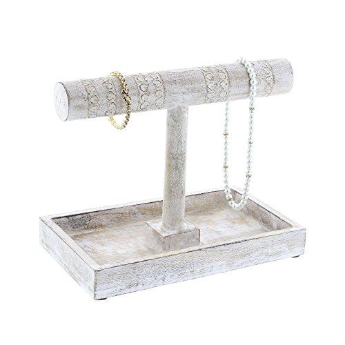 Algopix Similar Product 15 - Benzara Wood White Finish Holder T