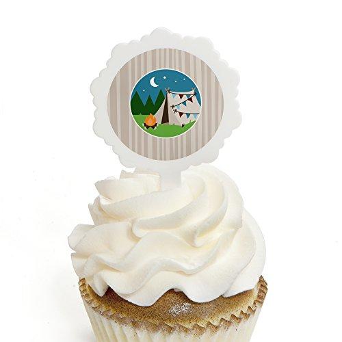Algopix Similar Product 2 - Happy Camper  Cupcake Picks with