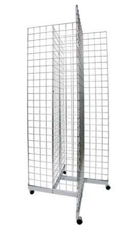 Algopix Similar Product 13 - Chrome 4Way Wire Grid Tower with Base