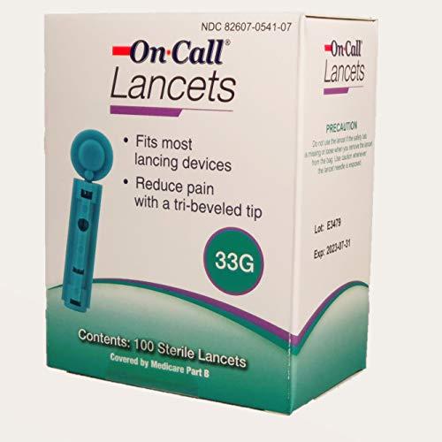 Algopix Similar Product 1 - On Call Twist Lancets 33 Gauge 100 Count