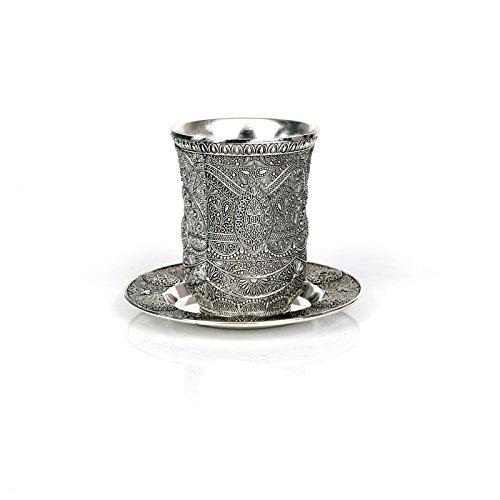 Algopix Similar Product 3 - Modern Silver Plated Kiddush Cup and