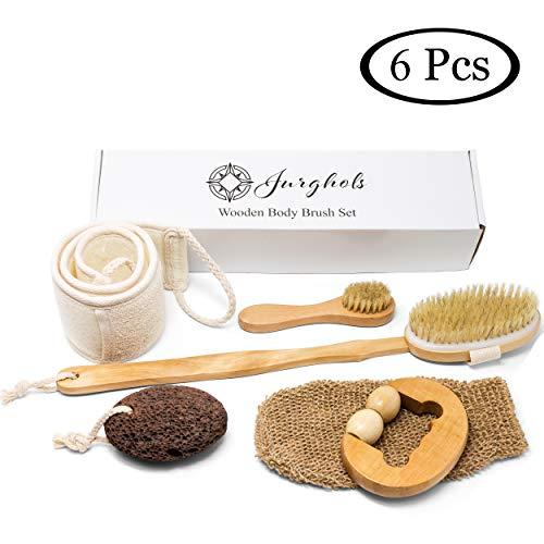 Algopix Similar Product 8 - 6 Pcs Premium Boar Bristle Shower Brush