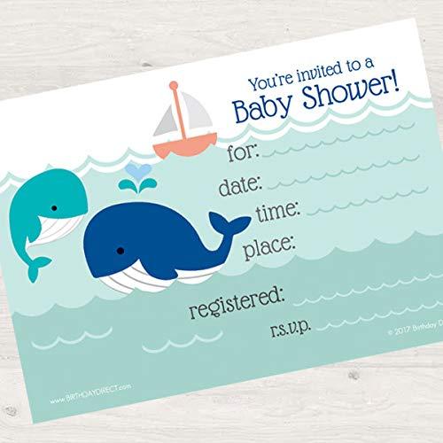 Algopix Similar Product 1 - Birthday Direct Whale Boy Baby Shower