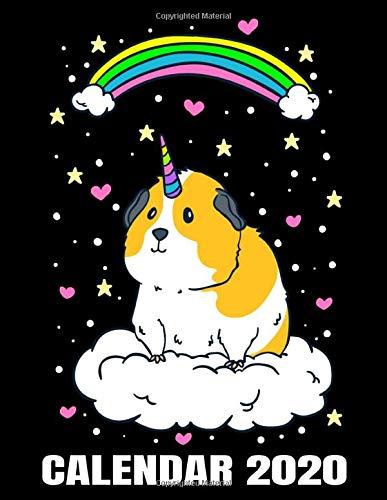 Algopix Similar Product 17 - Calendar 2020 Cute Guinea Pig Unicorn