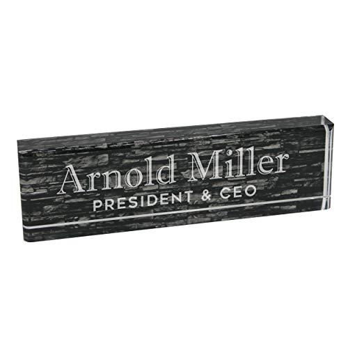 Algopix Similar Product 3 - Personalized Desk Wedge Name Plate 