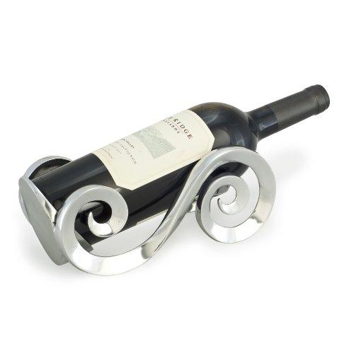 Algopix Similar Product 10 - Polished Aluminum Wine Bottle Holder