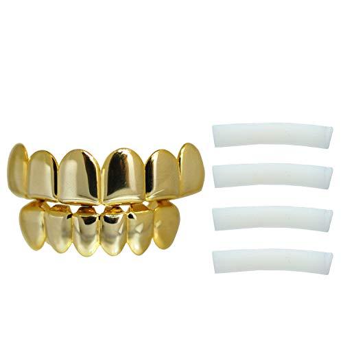Algopix Similar Product 19 - Yellow GoldTone Hip Hop Removeable