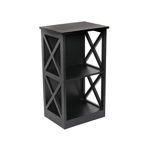 Algopix Similar Product 9 - Benzara Brawny Wood Shelf in Black