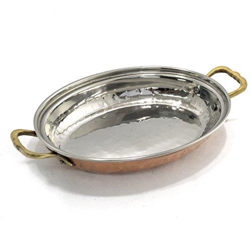 Algopix Similar Product 17 - Hammered Copper Mughlai Rice Server 