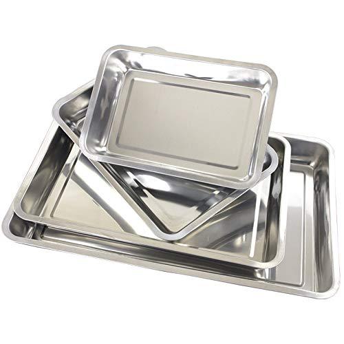 Algopix Similar Product 15 - Mini Oven Tray Stainless Steel Small