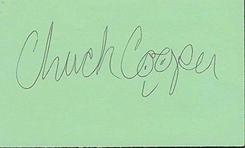 Algopix Similar Product 7 - Chuck Cooper Signed 3x5 Index Card